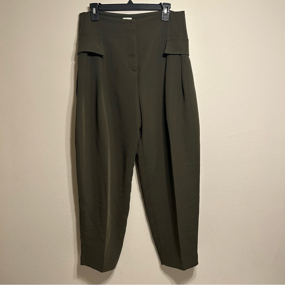 In Good Company Womens Dark Green High Rise Ankle Trouser Pants Size L‎